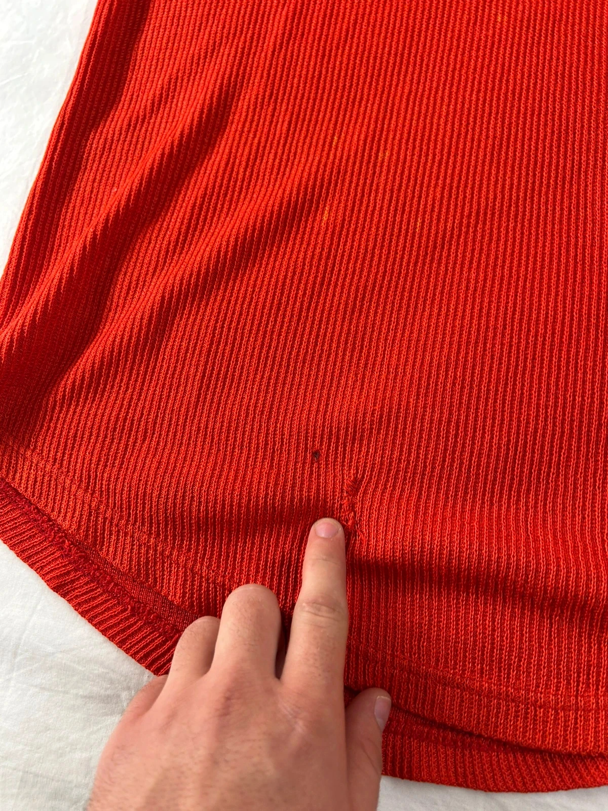 Blusa de manga corta de acrílico rojo talla 40 – photo 8
